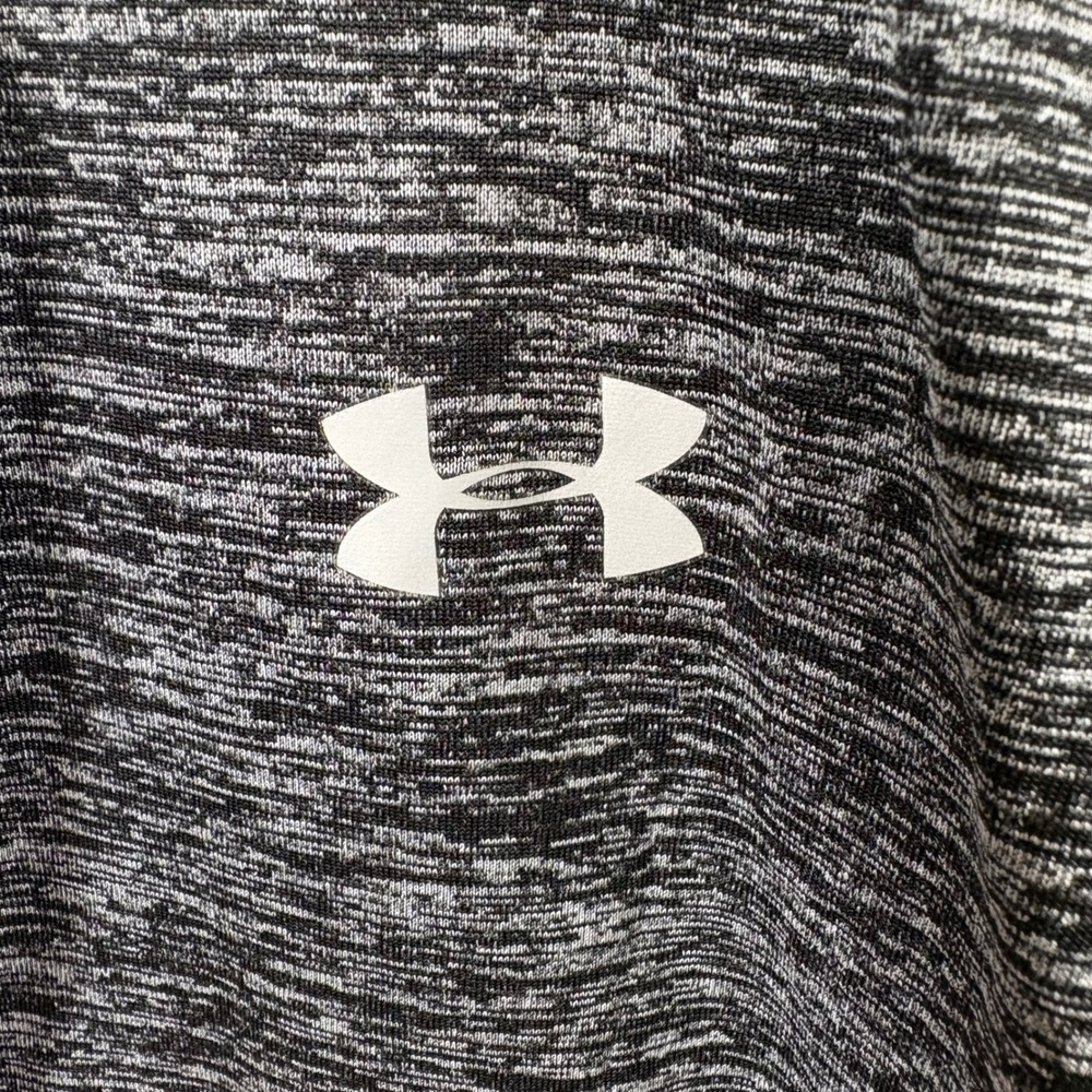 Under Armour 1/2 Zip Pullover Women's L Black Gray HeatGear Space Dye Active Top - Picture 4 of 8